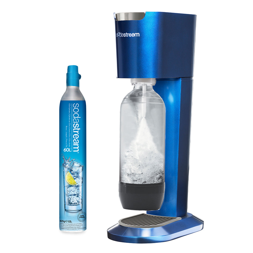  SodaStream Máquina de agua con gas Art (azul niebla) con  botella de CO2 y DWS